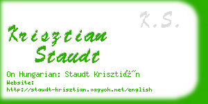 krisztian staudt business card